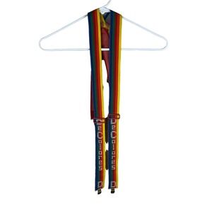 Vintage De Colores Suspenders Rainbow Striped PRIDE MONTH Adjustable 2" Straps